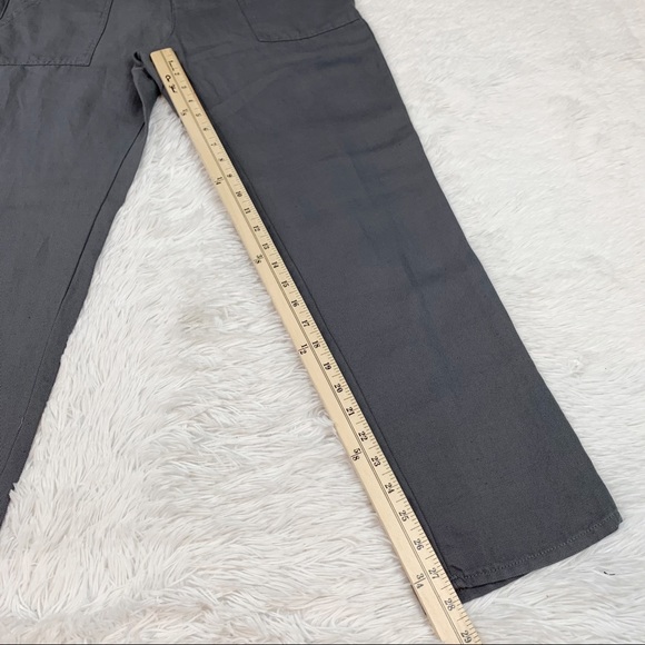 Ottod'Ame high rise Straight Leg Piombo chino Pants in grey patch pockets - Picture 4 of 15